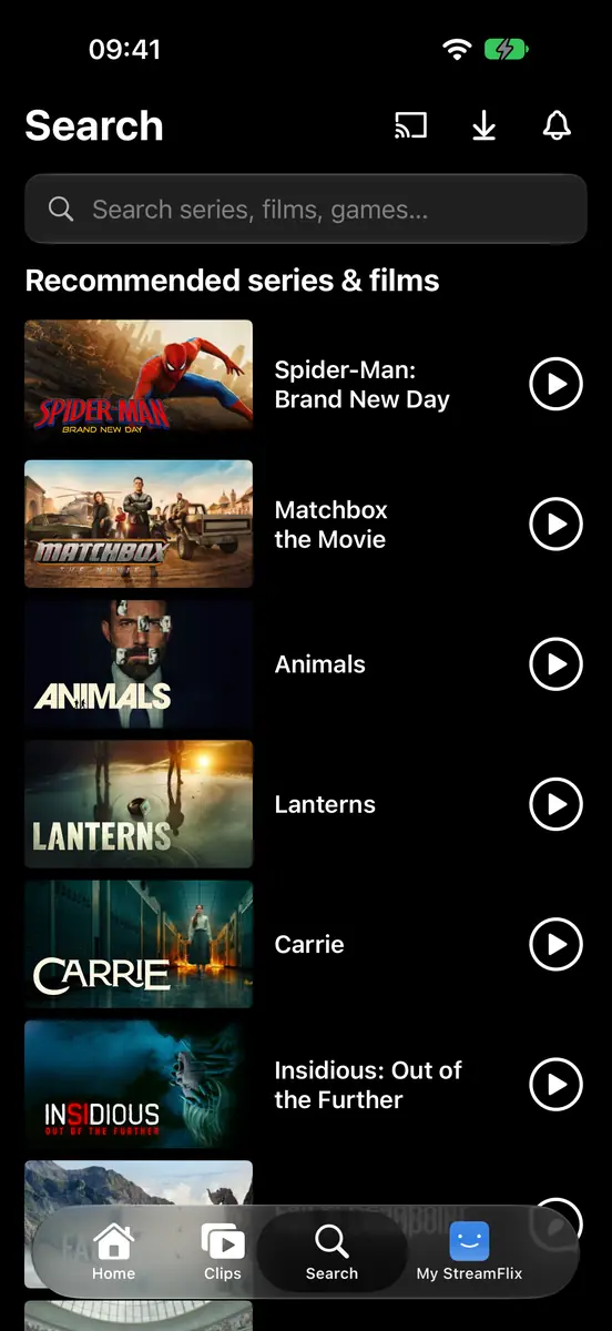 Search on iPhone